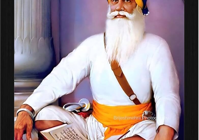 Baba Deep Singh Ji Sikh warrior illustration