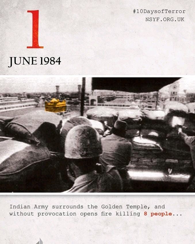 June 1 : Operation blue star